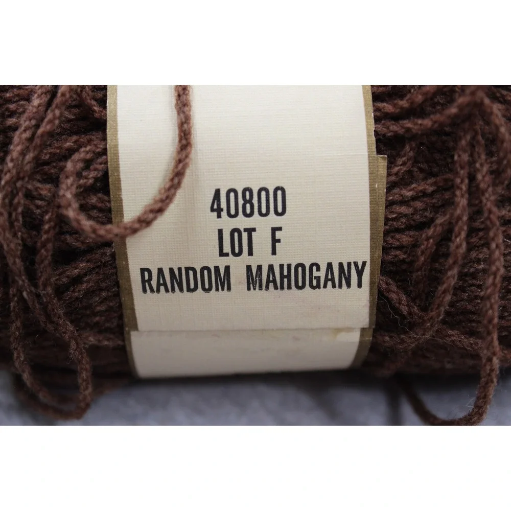Bernat Yarn 1.75oz Brown Saluki Random Mahogany Acrylic Nylon 7 Skeins